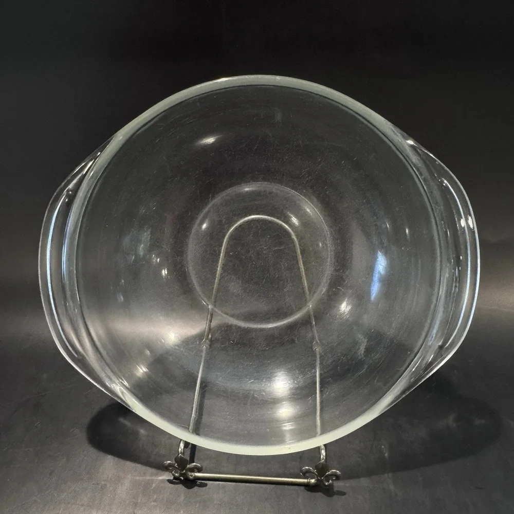 Vintage PYREX Clear Glass 2QT Covered Casserole Dish USA